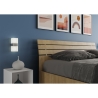 Cama matrimonial de madera 160x190 con cabecero inclinado Ankel sin somier Rebajas