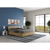 Cama matrimonial de madera 160x190 con cabecero inclinado Ankel sin somier Oferta