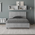 Cama de una plaza y media 120x200 cm con cajón y cabecera inclinada Demas Promoción