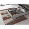 Cama de una plaza y media 120x200 cm con cajón y cabecera inclinada Demas Descueto