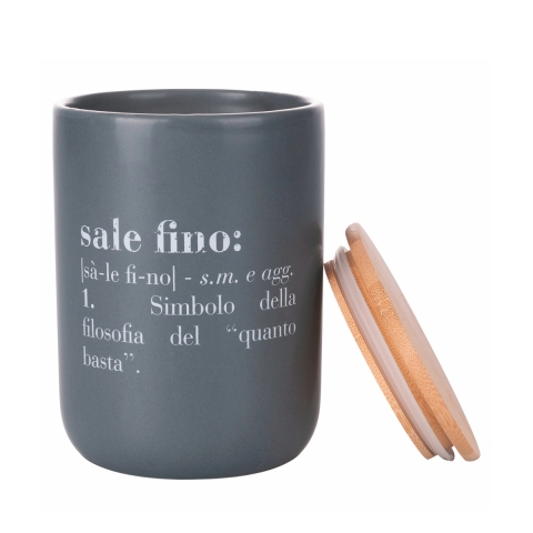 Tarro para sal de cocina en cerámica con tapa 10x13,5 Victionary Promoción