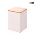 Tarro grande de cocina 10x10x14.5cm en gres con tapa 1080ml Moderno Promoción
