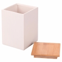 Tarro grande de cocina 10x10x14.5cm en gres con tapa 1080ml Moderno Oferta