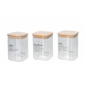 set de 3 tarros de vidrio 10x14cm para café, azúcar y sal Victionary Promoción
