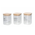 set de 3 tarros de vidrio 10x14cm para café, azúcar y sal Victionary Promoción
