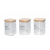 set de 3 tarros de vidrio 10x14cm para café, azúcar y sal Victionary Promoción