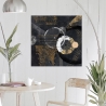 Impresión en lienzo cuadro abstracto en negro y oro Canone Arturo Armenti Venta