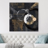Impresión en lienzo cuadro abstracto en negro y oro Canone Arturo Armenti Rebajas
