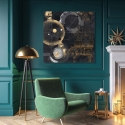 Cuadro impresión en lienzo abstracto negro y dorado Proporzione Arturo Armenti Venta