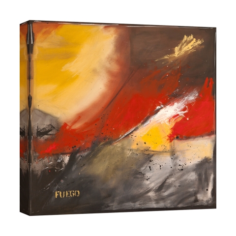 Cuadro moderno abstracto impresión sobre lienzo canvas Fuego H. Romero Promoción