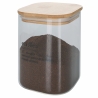 Tarro para café 10x10x14cm de vidrio con tapa de bambú Victionary Descueto