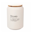 Bote de galletas de cerámica con tapa de bambú 12,5x18 Victionary Venta