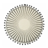 Juego de 6 manteles individuales redondos con pompones diseño geométrico 38 cm Black Venta