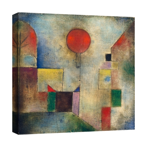 Cuadro moderno abstracto impresión en lienzo canvas Red Balloon Paul Klee Promoción