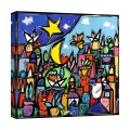Impresión en lienzo cuadro moderno paisaje colorido Educatissimo Caos Wallas Promoción