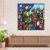 Impresión en lienzo cuadro moderno paisaje colorido Educatissimo Caos Wallas Venta