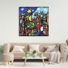 Impresión en lienzo cuadro moderno paisaje colorido Educatissimo Caos Wallas Rebajas