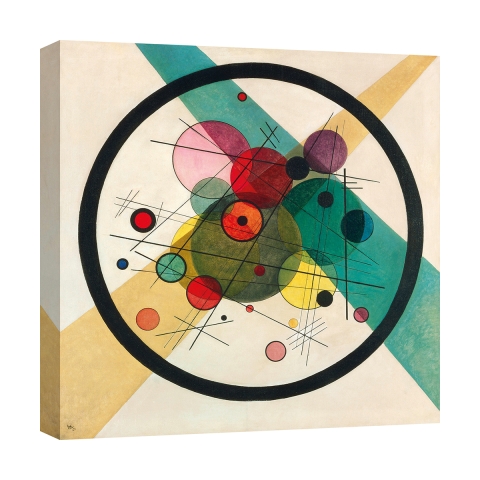 Impresión en lienzo moderno abstracto Circles in a Circle Wassily Kandinsky Promoción