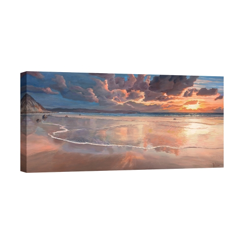 Cuadro impresión en lienzo paisaje marino "Alba sul mare" Adriano Galasso Promoción