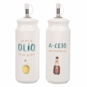 Set de condimentos de mesa aceite vinagre sal pimienta especias Le Travisate Venta