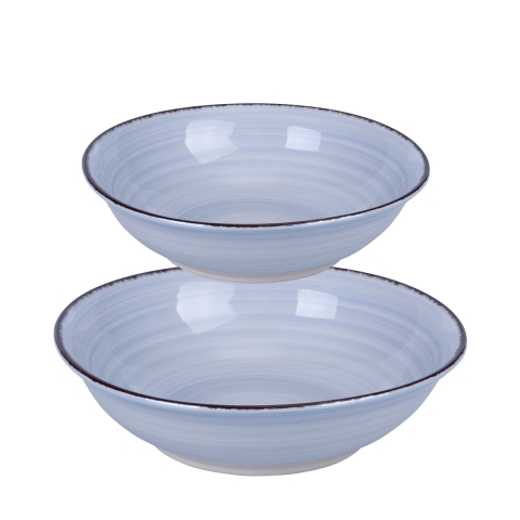 Set de 2 ensaladeras grande y pequeña para mesa de cocina en gres 4 Tonos Promoción