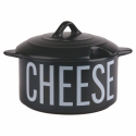 Contenedor compacto para queso de gres negro con tapa 320 ml Bigismore Promoción