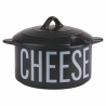 Contenedor compacto para queso de gres negro con tapa 320 ml Bigismore Promoción
