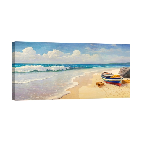 Lienzo decorativo para sala de estar: Olas en la playa Adriano Galasso Promoción