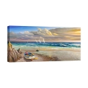 Cuadro impreso en lienzo canvas Atardecer en la orilla Adriano Galasso Promoción