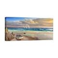 Cuadro impreso en lienzo canvas Atardecer en la orilla Adriano Galasso Promoción