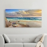 Cuadro impreso en lienzo canvas Atardecer en la orilla Adriano Galasso Oferta