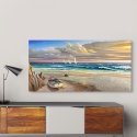 Cuadro impreso en lienzo canvas Atardecer en la orilla Adriano Galasso Rebajas
