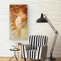 Lienzo decorativo con estampado floral estilo art nouveau Primavera Alphonse Mucha Rebajas