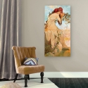 Impresión en lienzo canvas mujer con decoraciones florales Verano Alphonse Mucha Venta