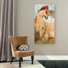 Impresión en lienzo canvas mujer con decoraciones florales Verano Alphonse Mucha Venta