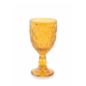 Set de 6 copas de vidrio trabajadas, diseño exótico Marrakech, coloridas Stock