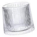Juego de 6 vasos de licor basculantes de vidrio retró decorado Vintage Descueto