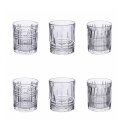 Set de 6 vasos de agua de vidrio transparente New Vintage Promoción