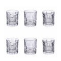Set de 6 vasos de agua de vidrio transparente New Vintage Promoción