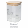 Tarro de vidrio para sal con tapa de bambú 10x10x14 Victionary Oferta