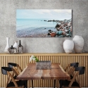 Impresión en lienzo paisaje marino Guijarros en la playa Pangea Images Venta
