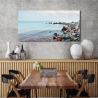 Impresión en lienzo paisaje marino Guijarros en la playa Pangea Images Venta