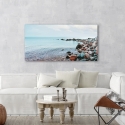 Impresión en lienzo paisaje marino Guijarros en la playa Pangea Images Rebajas