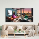 Impresión en lienzo cuadro pop art moderno Surrealofts Paris Gerard Madau Venta