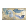 Impresión en lienzo cuadro moderno abstracto Blue Waves on Gold Haru Ikeda Oferta