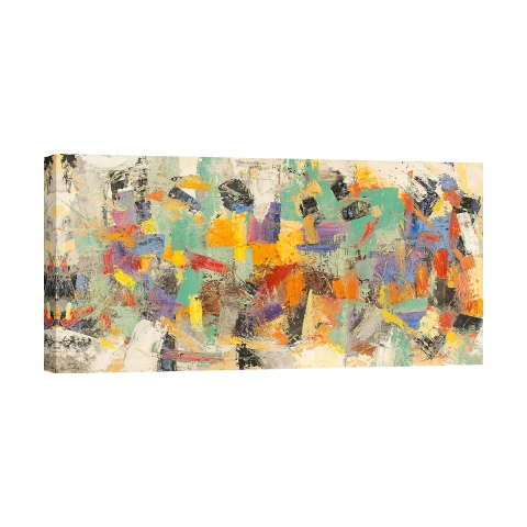 Cuadro moderno impresión abstracta en lienzo Rivoluzione colorata Lucas Promoción