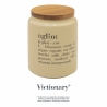 Bote de gres para ajos con tapa de bambú 11x15cm Victionary Oferta