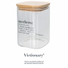 Tarro para azúcar de vidrio con tapa de bambú 10x10x14 Victionary Venta
