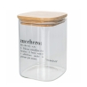 Tarro para azúcar de vidrio con tapa de bambú 10x10x14 Victionary Catálogo