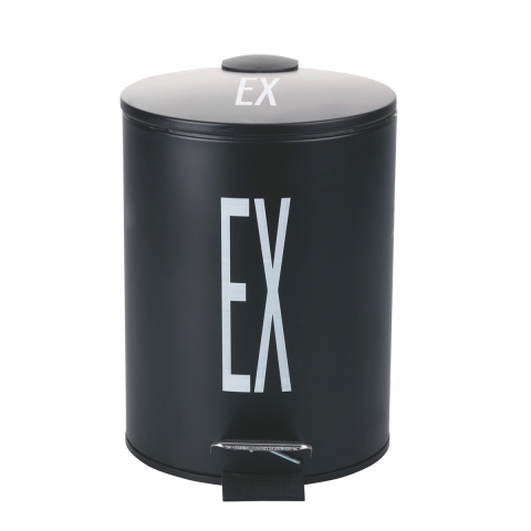 Cubo de basura de cocina 3L con pedal y balde extraíble negro Ex Bigismore Promoción